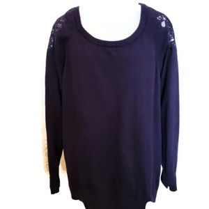 Torrid womens pullover sweater Cotton Navy blue